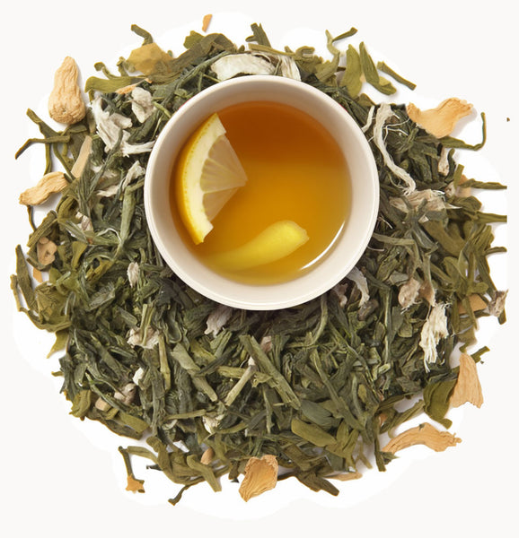 Ginger Green, Green Tea With Ginger Pieces, Loose Leaf Green Tea ...